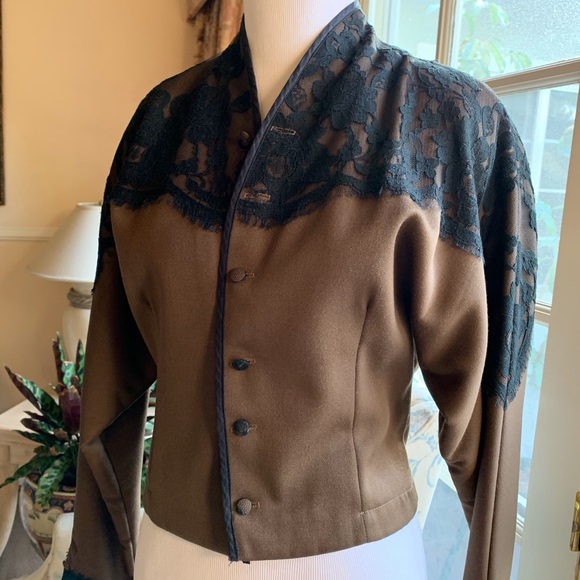 Philippe Forrestier Wool Lace Jacket Sz 2 - Picture 4 of 6